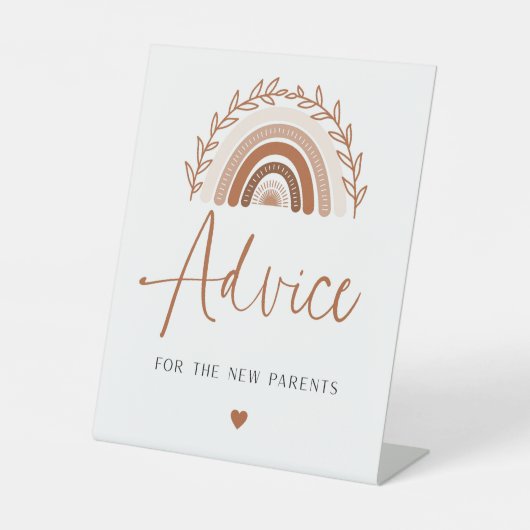 ボホーレインボーアドバイスとウィッシュベイビーシャワーのサイン 台座サイン (正面)