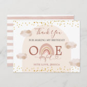 ボホーレインボーイズシェアオンダーフル誕生日 サンキューカード (正面/裏面)