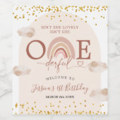 ボホーレインボーイズシェアオンダーフル誕生日 ワインラベル (シングルラベル)