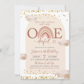 ボホーレインボーイズシェアオンダーフル誕生日 招待状 (正面)