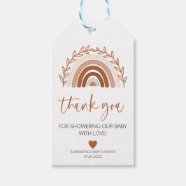 ボホーレインボーイビリーズラベル自然、ベビーシャワーラベル ギフトタグ