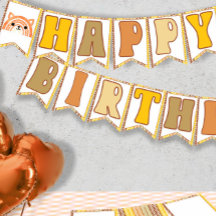 ボホーレインボーウッドランドキツネレトロハッピーバースデー