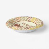 ボホーレインボーウッドランドベアファースト誕生日 ペーパーボウル (傾斜あり)