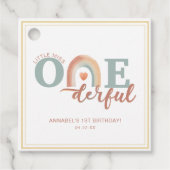 ボホーレインボーオネダーフルメッセージカード – 水彩画 フェイバータグ (正面)