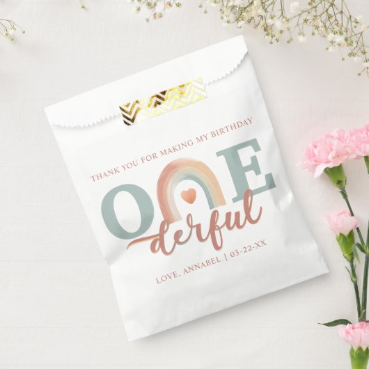 ボホーレインボーオネダーフル誕生日フリットバッグ- 1st Bi フェイバーバッグ (封をした状態)