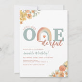 ボホーレインボーオネダーフル誕生日招待状- 1st B 招待状 (正面)