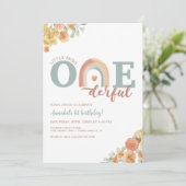 ボホーレインボーオネダーフル誕生日招待状- 1st B 招待状 (スタンド正面)