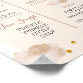 ボホーレインボーオネダーフル1年誕生日マイルストーン ポスター (角)