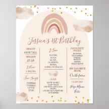 ボホーレインボーオネダーフル1年誕生日マイルストーン