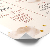 ボホーレインボーオネダーフル1年誕生日マイルストーン ポスター (角)