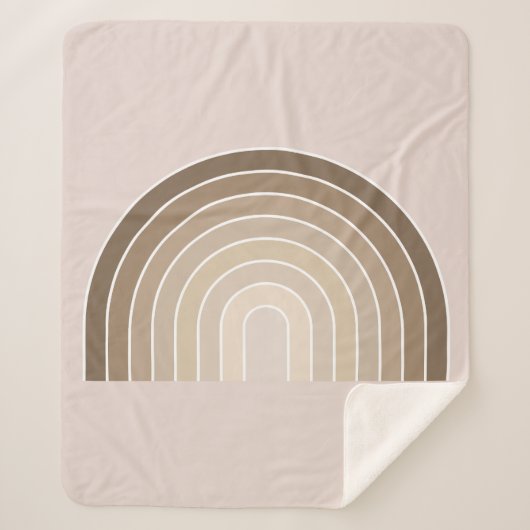 ボホーレインボーオリーブアーストーン シェルパブランケット (正面)