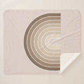 ボホーレインボーオリーブアーストーン シェルパブランケット (正面(横))