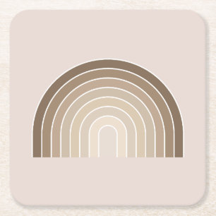 ボホーレインボーオリーブアーストーン スクエアペーパーコースター