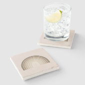 ボホーレインボーオリーブアーストーン ストーンコースター (横)