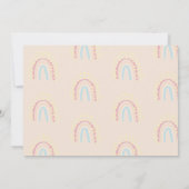 ボホーレインボーガールラブリーオネダーフルフォト誕生日 招待状 (裏面)