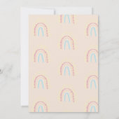 ボホーレインボーガールラブリーオネダーフル誕生日 招待状 (裏面)