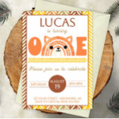 ボホーレインボーキツネファースト誕生日招待状 セーブザデート