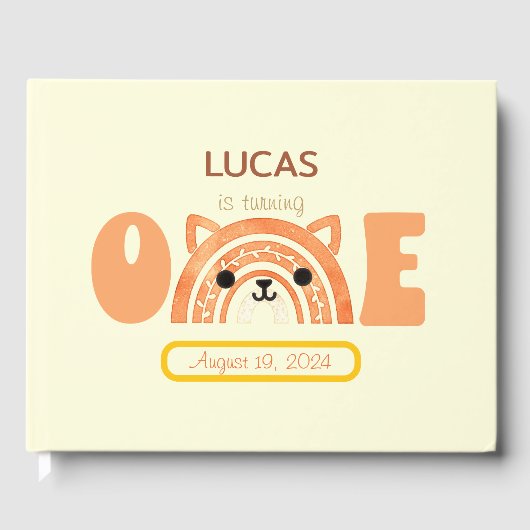 ボホーレインボーキツネファースト誕生日 ゲストブック (正面)