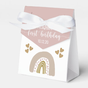 ボホーレインボーグリッターハートファースト誕生日フビープボー フェイバーボックス