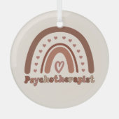 ボホーレインボーサイコセラピストセラピスト ガラスオーナメント (正面)