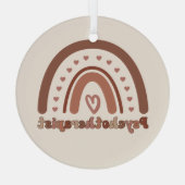 ボホーレインボーサイコセラピストセラピスト ガラスオーナメント (裏面)