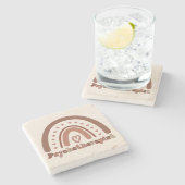 ボホーレインボーサイコセラピストセラピスト ストーンコースター (横)