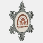 ボホーレインボーサイコセラピストセラピスト スノーフレークピューターオーナメント (左)