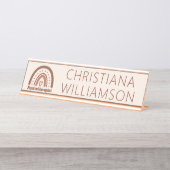 ボホーレインボーサイコセラピストセラピスト デスクネームプレート (正面)