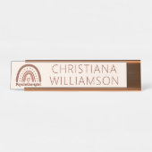 ボホーレインボーサイコセラピストセラピスト デスクネームプレート (正面)