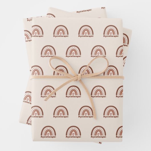 ボホーレインボーサイコセラピストセラピスト ラッピングペーパーシート (インサイチュ)