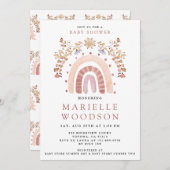 ボホーレインボーサンシャインベビーシャワー招待状 招待状 (正面/裏面)