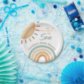 ボホーレインボーサンシャインベビーシャワー紙プレート ペーパープレート (パーティー)