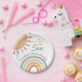 ボホーレインボーサンシャインベビーシャワー紙プレート ペーパープレート (パーティー)