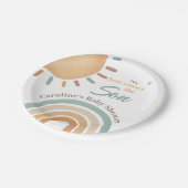 ボホーレインボーサンシャインベビーシャワー紙プレート ペーパープレート (アングル)