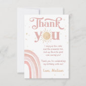 ボホーレインボーサンシャイン誕生日サンキューカード サンキューカード (正面)