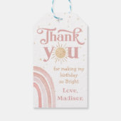 ボホーレインボーサンシャイン誕生日サンキューギフトラベル ギフトタグ (裏面)