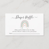 ボホーレインボーセージおむつラッフルシャワー エンクロージャーカード (正面)