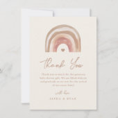 ボホーレインボーテラコッタベビーシャワー サンキューカード (正面)