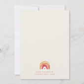 ボホーレインボーテラコッタベビーシャワー 招待状 (裏面)