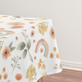 ボホーレインボーテーブルクロス – 水彩パターンパーティー テーブルクロス