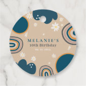 ボホーレインボーデイジーベージュ誕生日 フェイバータグ (裏面)