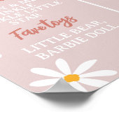 ボホーレインボーデイジー誕生日マイルストーンサイン ポスター (角)