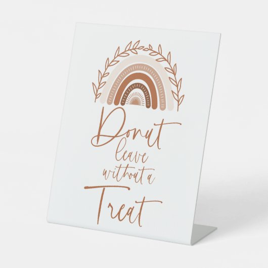 ボホーレインボードーナツバーサインイ自然ントーン 台座サイン (正面)