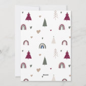 ボホーレインボーハートアーチハッピーホリデイズフォト シーズンカード (裏面)