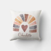 ボホーレインボーハートテラコッタビスク子供部屋 クッション (裏面)