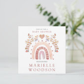 ボホーレインボーハートベビーシャワー 招待状 (スタンド正面)