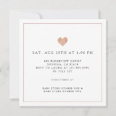 ボホーレインボーハートベビーシャワー 招待状 (裏面)