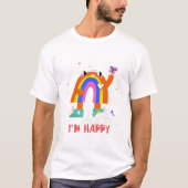 ボホーレインボーファミリー – Im Happy Tシャツ (正面)