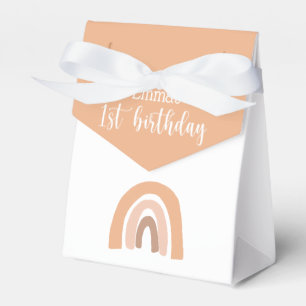 ボホーレインボーファースト誕生日ピンクパステル フェイバーボックス