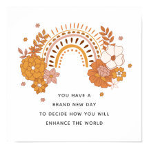 ボホーレインボーフローラやる気を起こさせる引用文ポスター